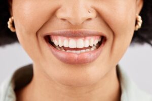 Close up of a woman’s smile